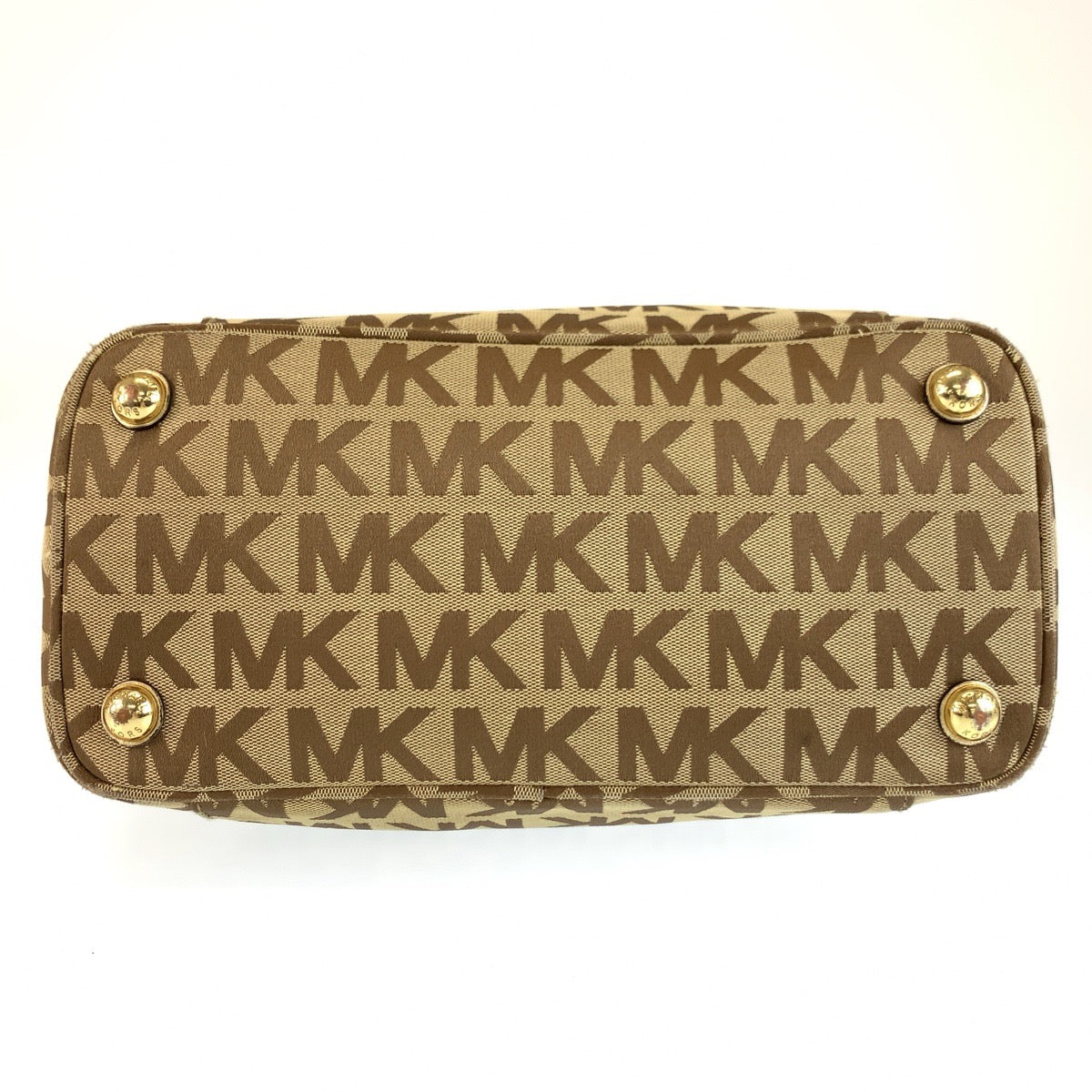 25983
Michael Kors マイケルコース MKロゴ ベージュ ブラウン ゴールド金具 キャンバス 30S11TTT4J トートバッグ ショルダーバッグ レディース AB3