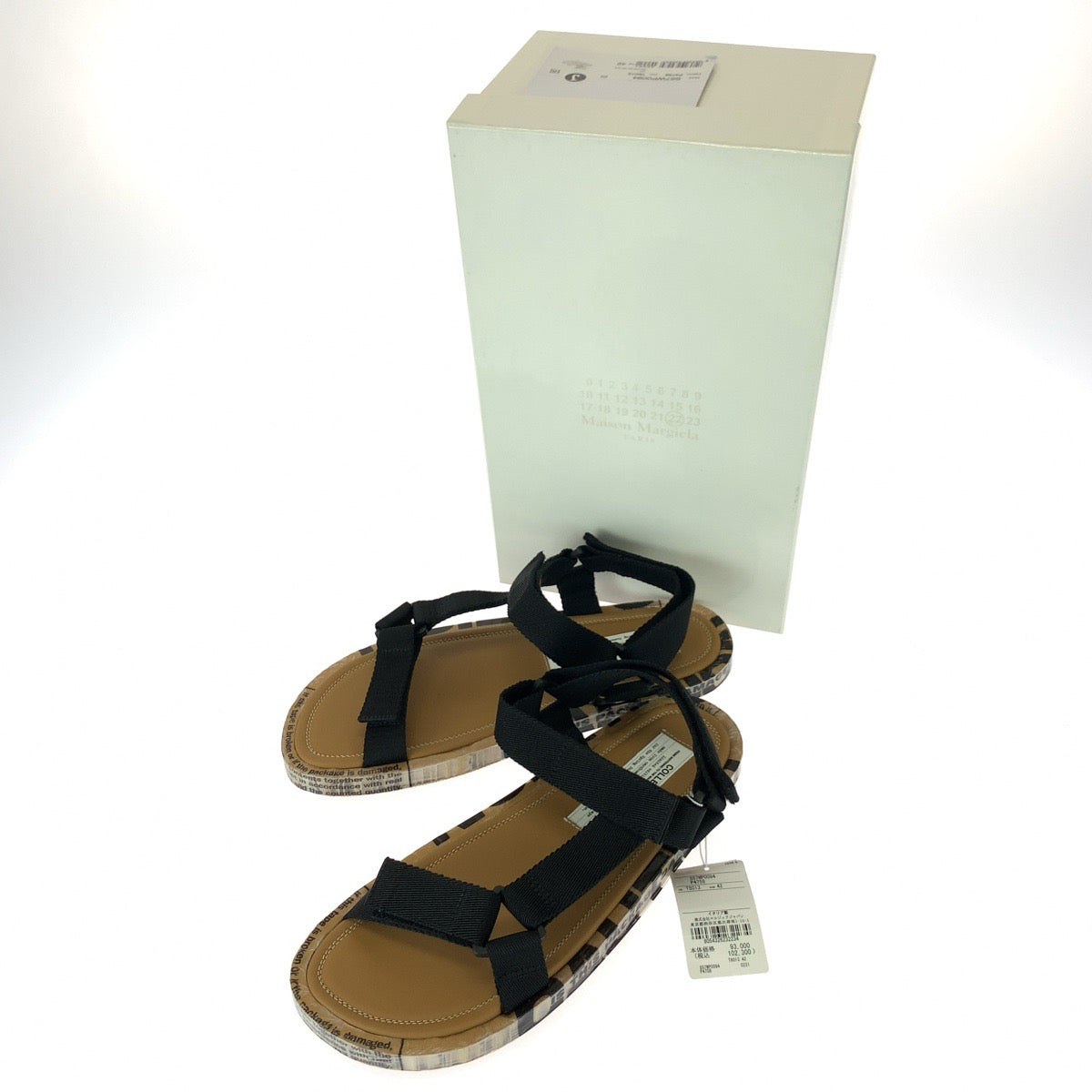 26108
Maison Margiela メゾン マルジェラ サイズ42 ブラウン ブラック ナイロン / レザー / ラバー S57WP0094 サンダル トラップサンダル メンズ N