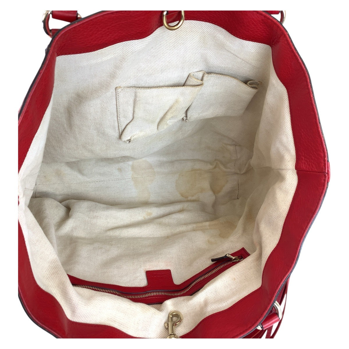 26273
GUCCI グッチ ソーホー レッド ゴールド金具 レザー 282303 トートバッグ ハンドバッグ レディース ABP68