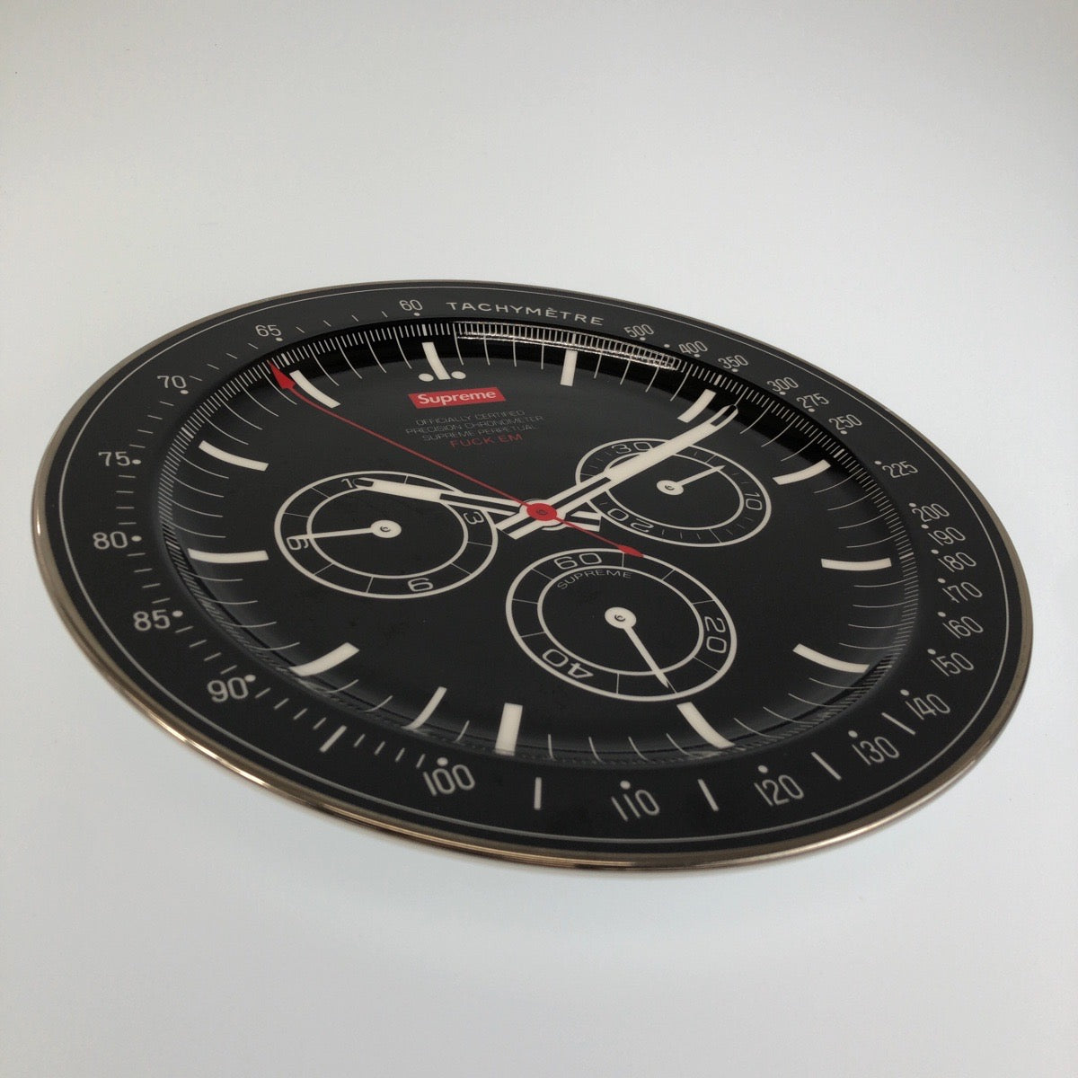 26378
Supreme シュプリーム Watch Plate 時計柄 クロノグラフ ブラック 黒 磁器 プレート 皿 大皿 メンズ S