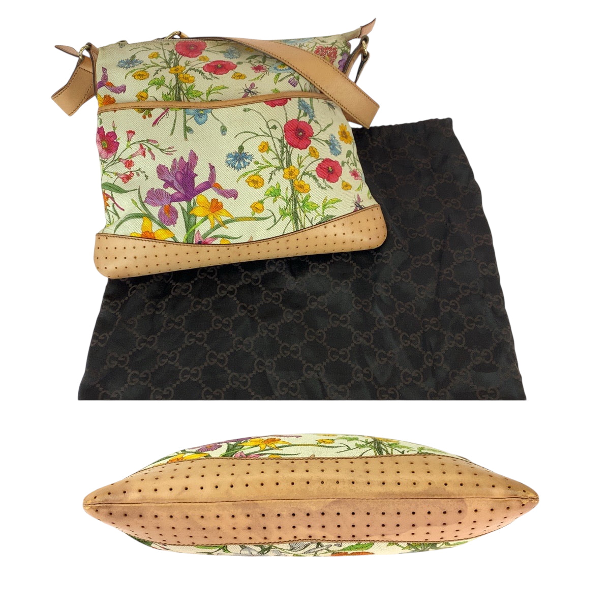 26474
GUCCI グッチ フローラ マルチカラー ゴールド金具 キャンバス / レザー 145857 ショルダーバッグ メッセンジャーバッグ レディース AB35