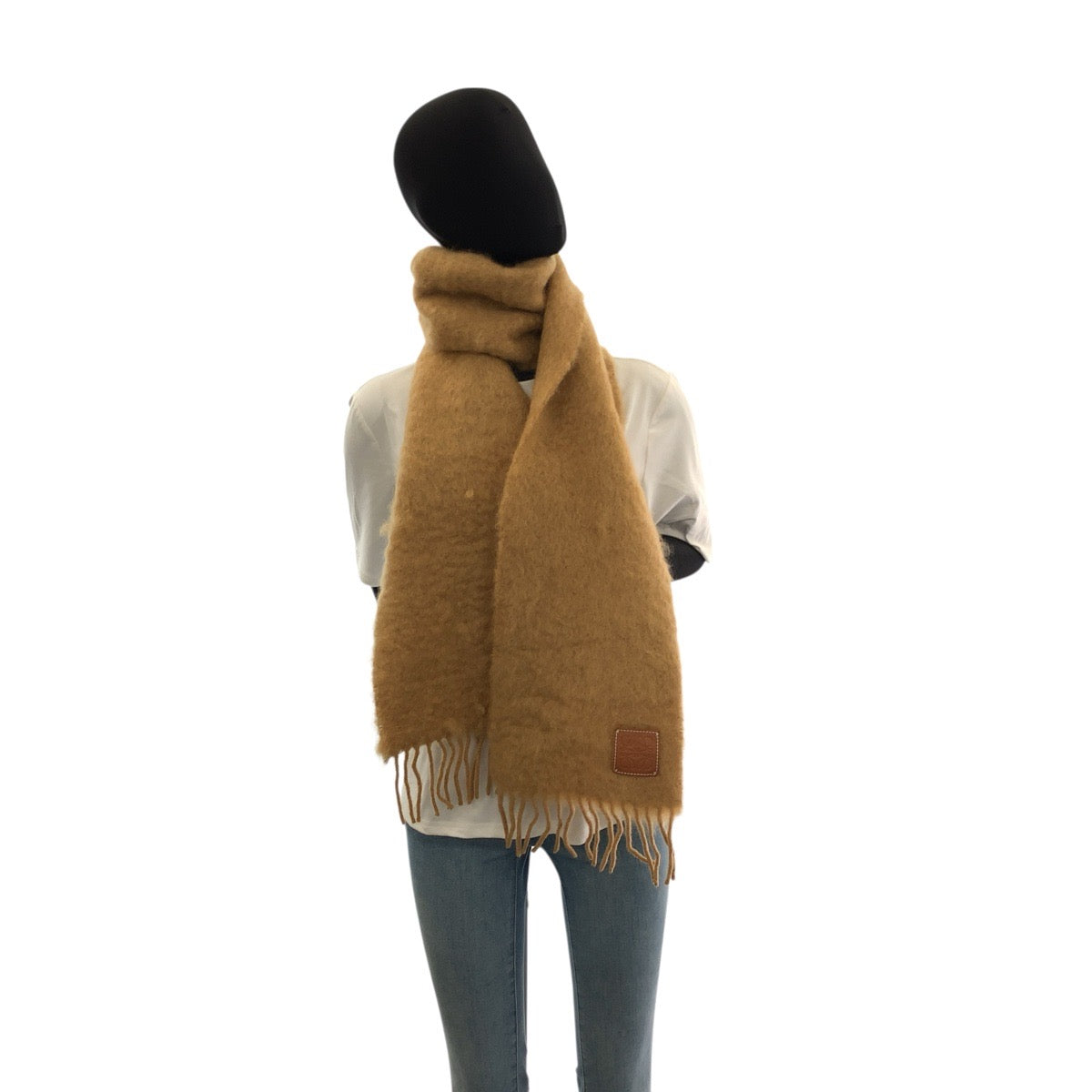 26475
LOEWE ロエベ アナグラム ベージュ キャラメル ウール / モヘア A-28003861 マフラー スカーフ 男女兼用 レディース A32