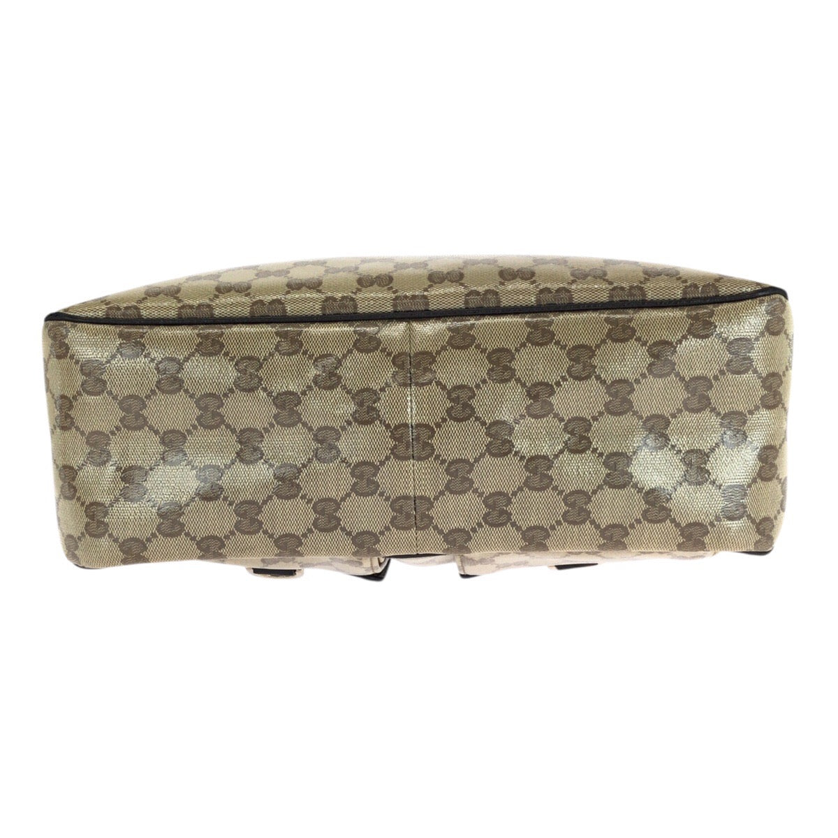 26502
GUCCI グッチ GGクリスタル ブラウン ベージュ ゴールド金具 PVC 293581 ホーボー ショルダーバッグ ハンドバッグ レディース AB36