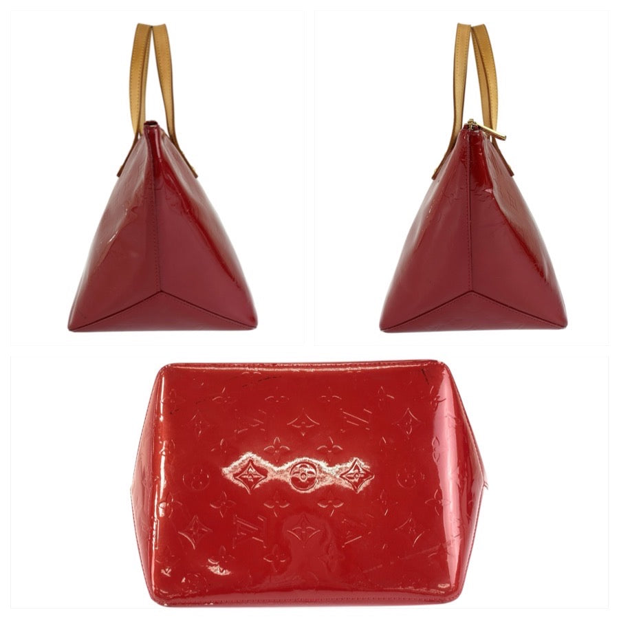 26521
LOUIS VUITTON ルイヴィトン モノグラム ヴェルニ ベルヴューPM レッド ゴールド金具 パテントレザー M93583 ハンドバッグ トートバッグ レディース AB52