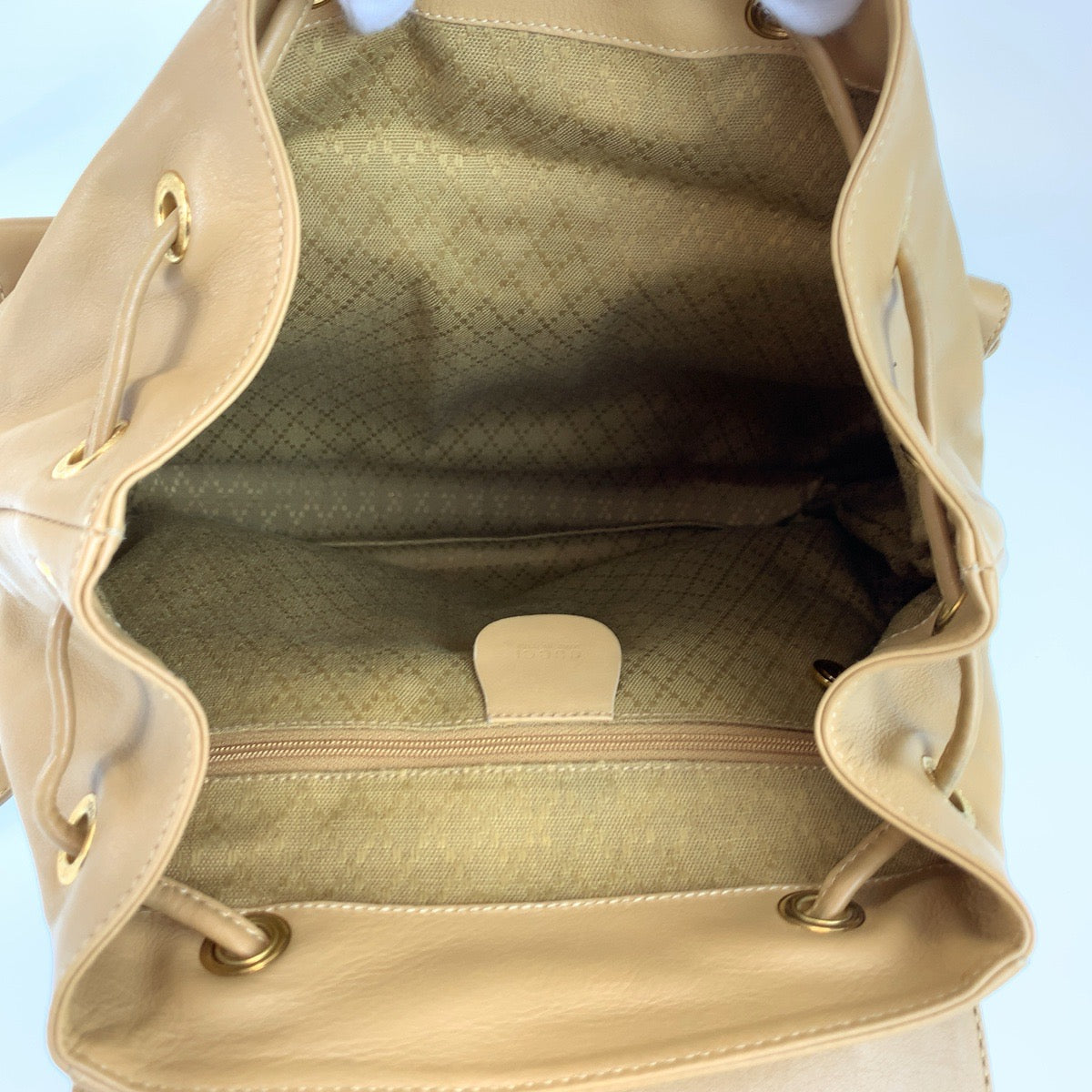 26623
GUCCI グッチ ヴィンテージ バンブー ベージュ ゴールド金具 レザー 003 2058 0016 リュックサック バックパック レディース ABP38