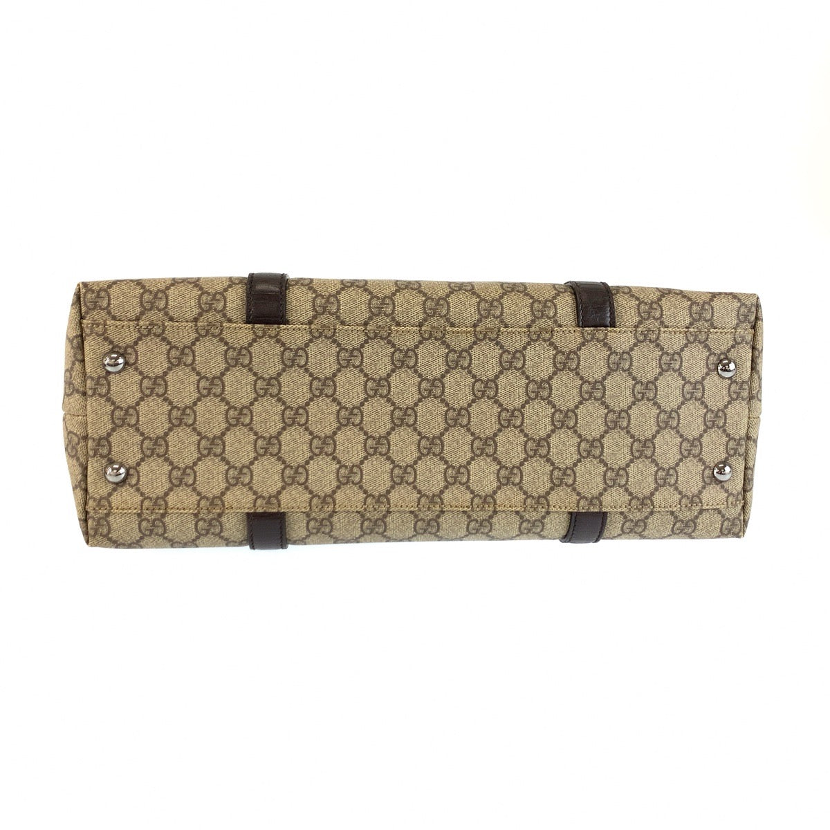 26671
GUCCI グッチ ベージュ ブラウン シルバー金具 GGスプリームキャンバス / レザー 114595 トートバッグ ショルダーバッグ レディース AB35