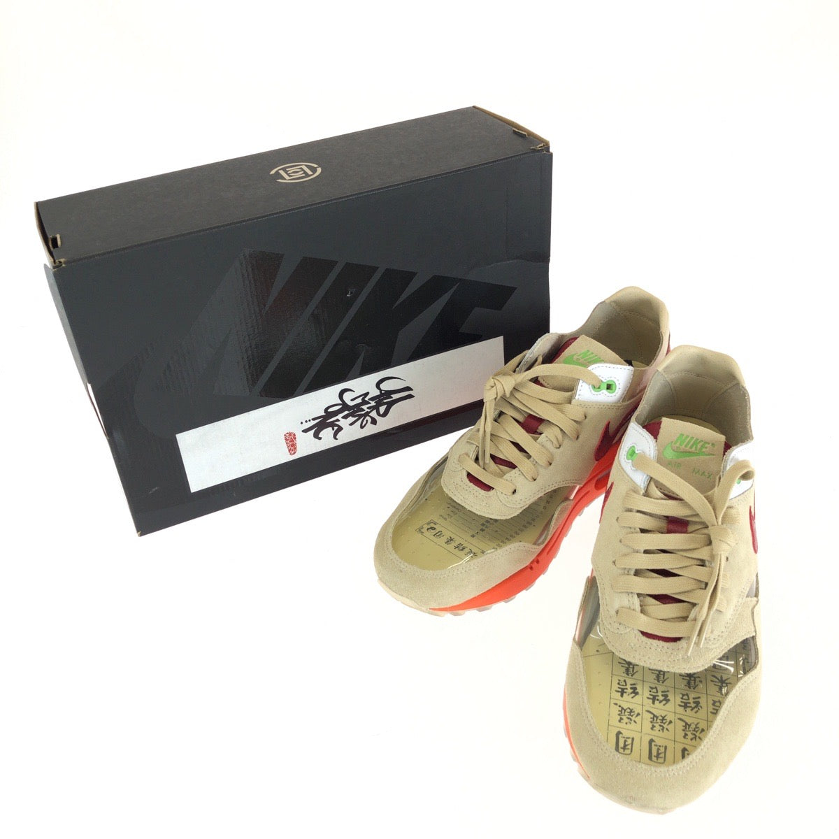 26679
NIKE ナイキ NIKE×CLOT AIR MAX 1/CLOT KISS OF DEATH サイズ28cm ベージュ スウェード DD1870-100 スニーカー メンズ S