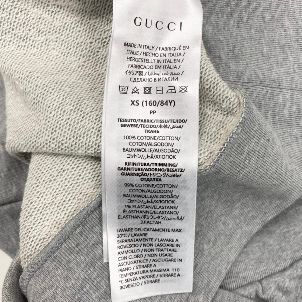 GUCCI グッチ 2024 スウェットシャツ トレーナー コットンジャージー グレー コットン スウェット レディース S