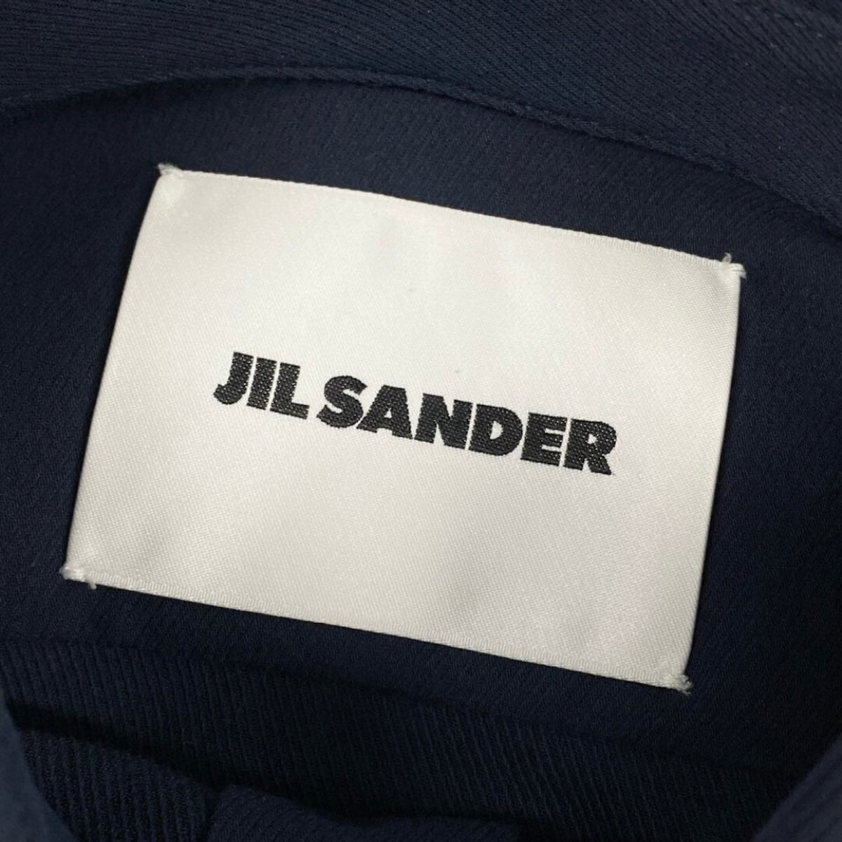 JIL SANDER ジルサンダー シャツワンピース ロングワンピース 半袖 ネイビー コットン / シルク ワンピース レディース AB