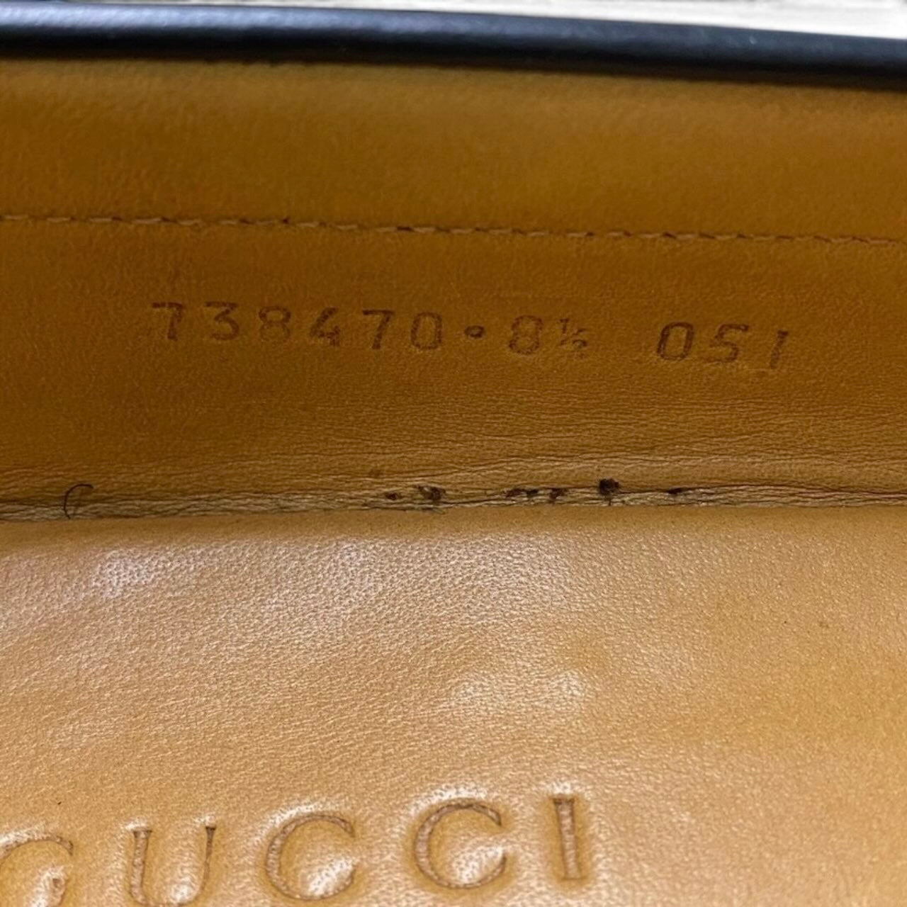 GUCCI グッチ インターロッキング GGロゴ シューズ ドレスシューズ ブラック レザー 738470 ローファー メンズ AB
