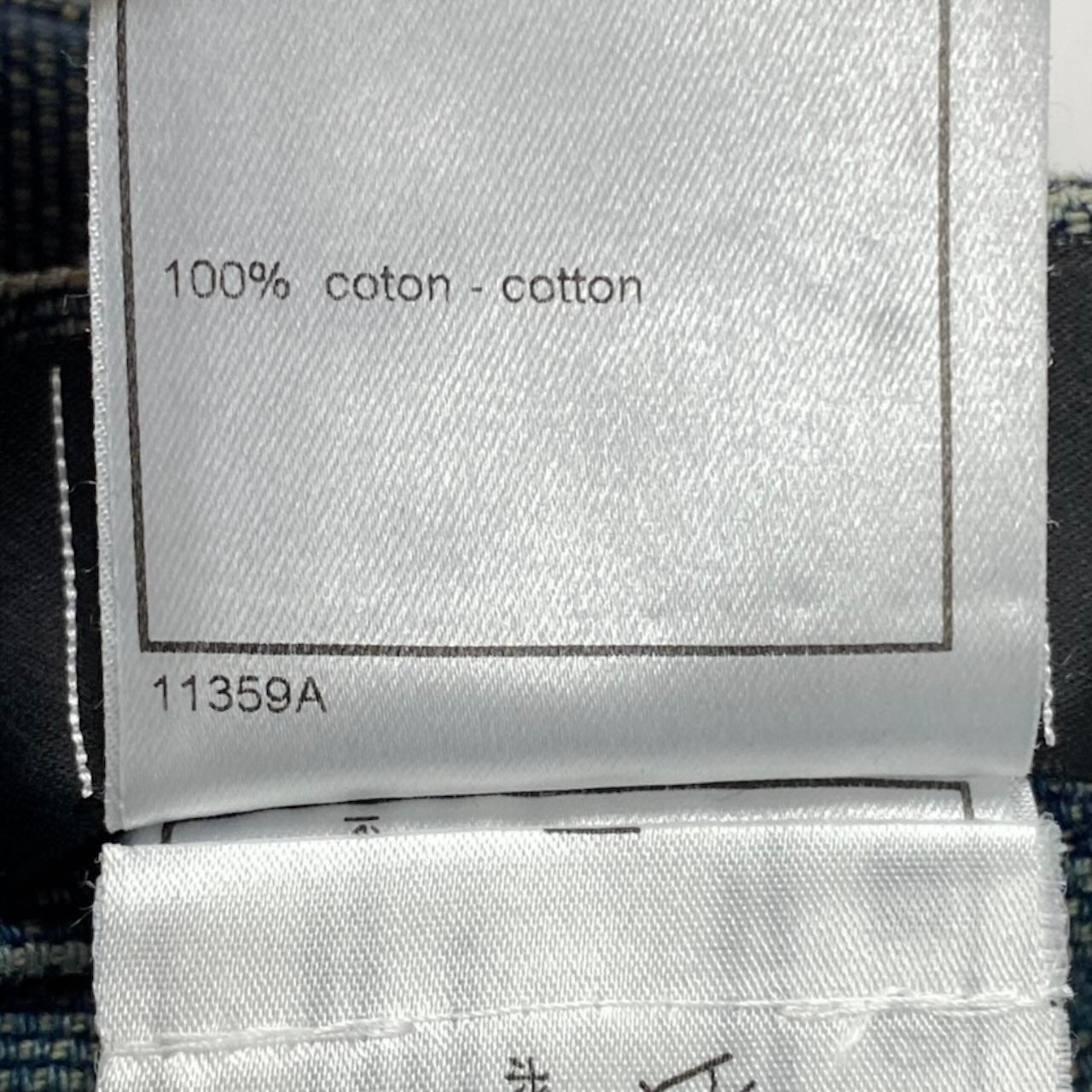 CHANEL シャネル デニムスカート ブルー インディゴ コットン P17116V09672 スカート レディース B