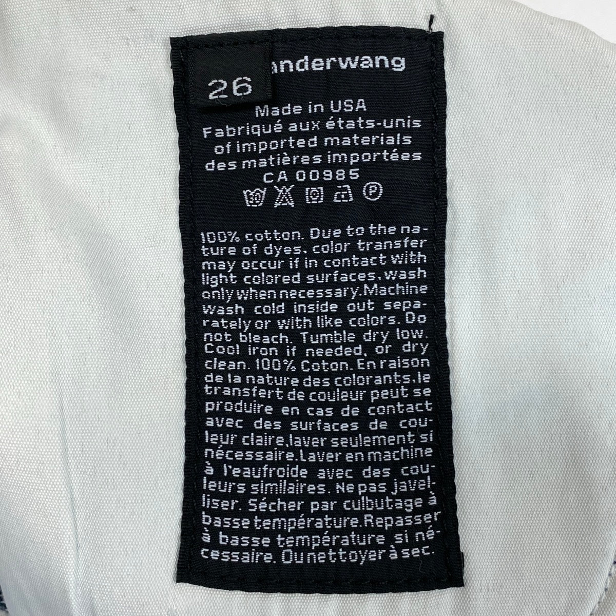 Alexander Wang アレキサンダーワン デニムショートパンツ 折り返しデザイン ブルー インディゴ コットン ショートパンツ レディース ABP