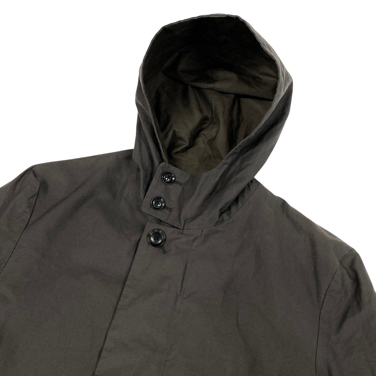 Y's ワイズ Y's BANG ON! YOHJI YAMAMOTO ジップアップコート リバーシブル フード付き 2way カーキ コットン YA-C90-802 ロングコート メンズ AB