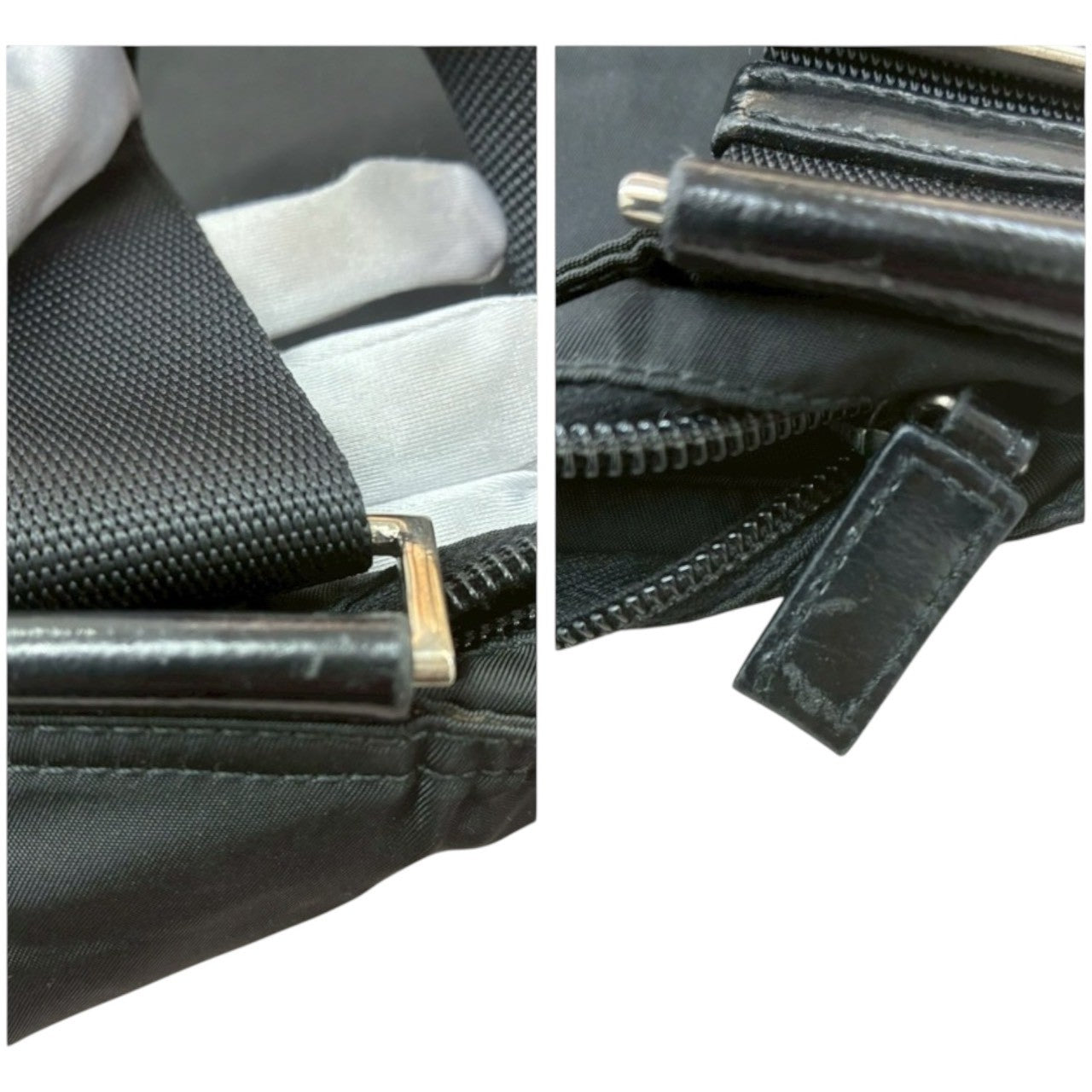PRADA Triangle Logo Tessuto Black Nylon Shoulder Bag Women's A