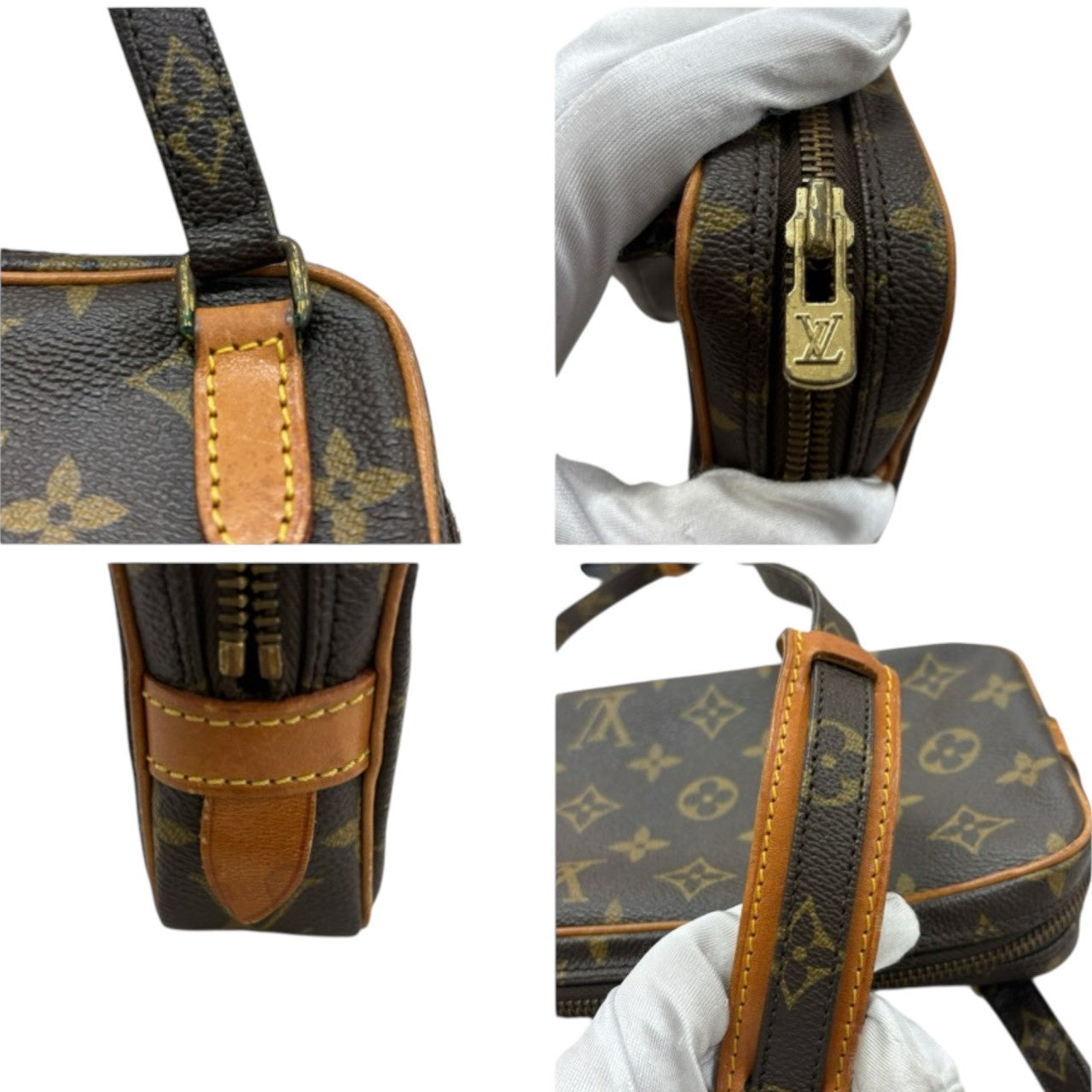 LOUIS VUITTON Monogram Marly Dragonne Brown Gold Hardware PVC / Leather M51828 Shoulder Bag Women's A
