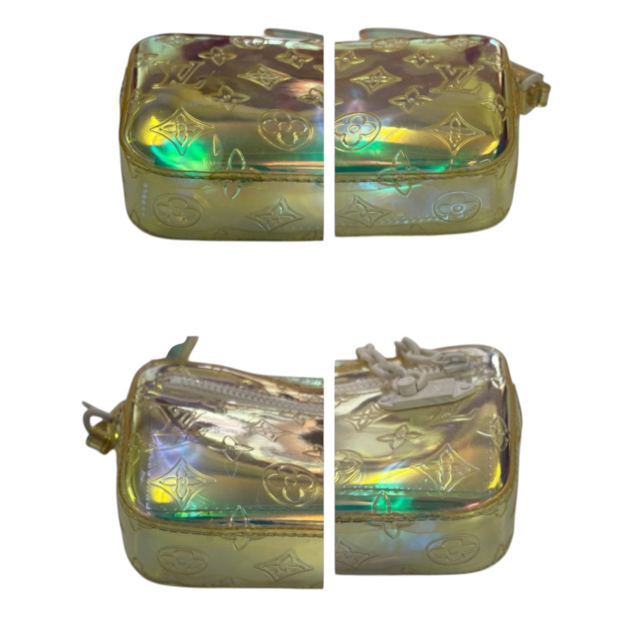 LOUIS VUITTON Monogram Volga Monogram Prism Multi-Color Clear White Hardware Nylon M55261 Clutch Bag Handbag Men's A
