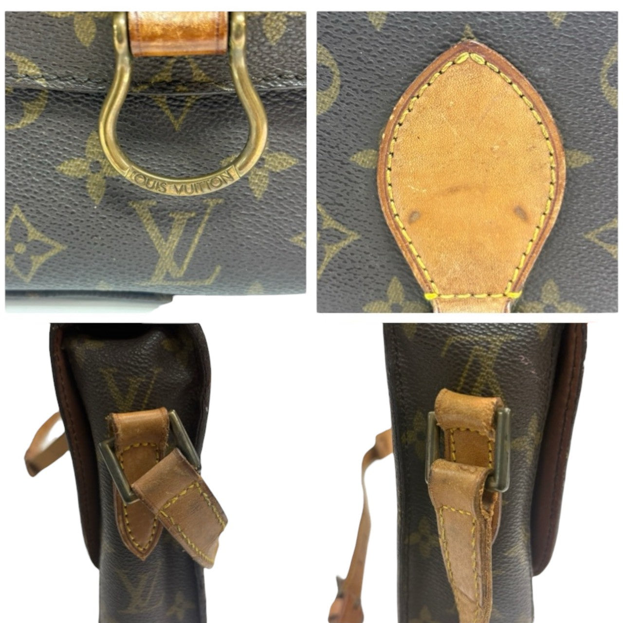 LOUIS VUITTON Monogram Saint Cloud Brown Gold Hardware PVC / Leather M51242 Shoulder Bag Ladies B