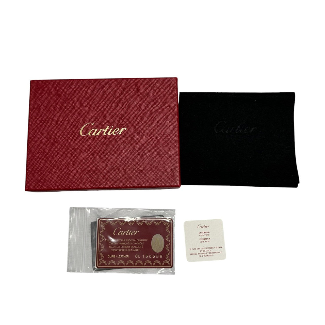 CARTIER カルティエ マストライン ワインレッド ボルドー ゴールド金具 レザー L3000163 二つ折り財布 レディース ABP
