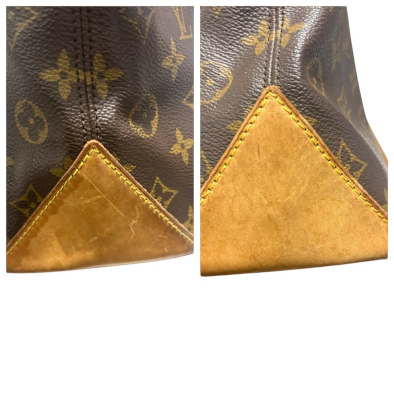 LOUIS VUITTON ルイヴィトン モノグラム カバピアノ ブラウン PVC / レザー M51148 トートバッグ レディース AB