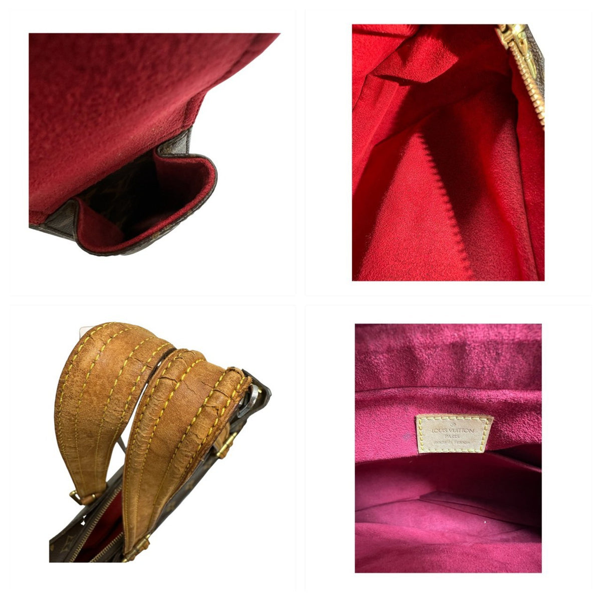 LOUIS VUITTON ルイヴィトン モノグラム ブラウン ゴールド金具 PVC / レザー トートバッグ レディース AB