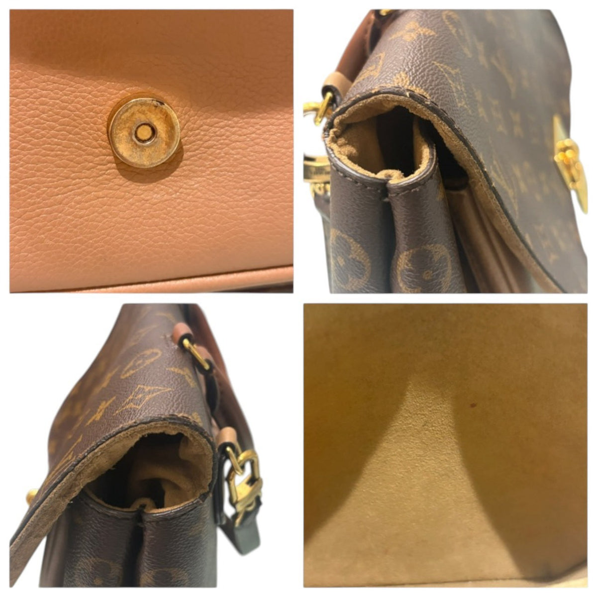 LOUIS VUITTON ルイヴィトン モノグラム マリニャン ブラウン ゴールド金具 レザー M44257 ショルダーバッグ レディース AB