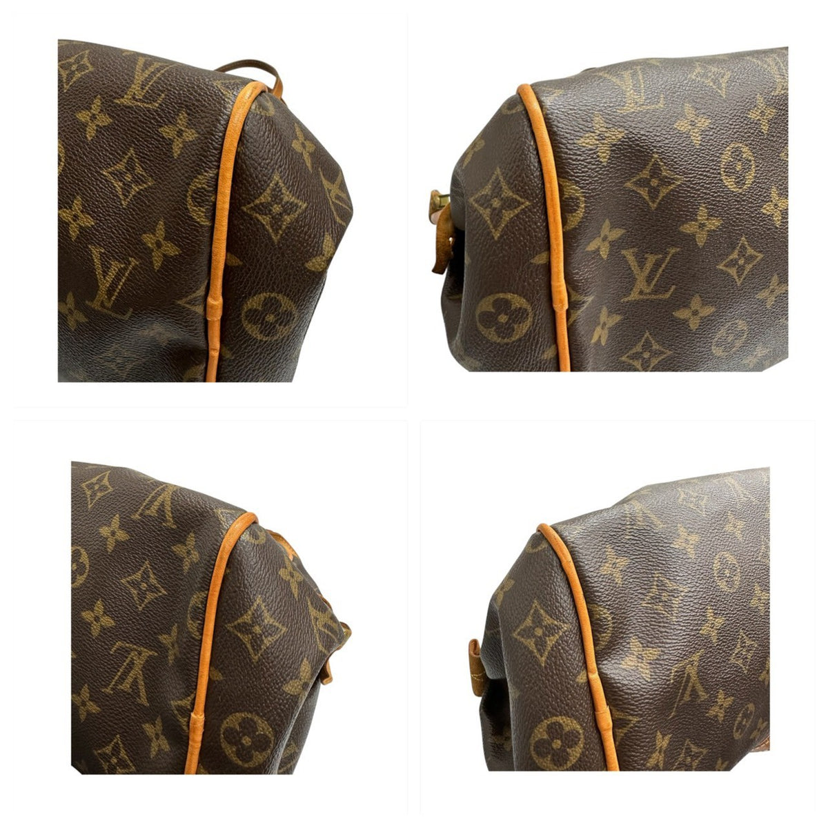 LOUIS VUITTON ルイヴィトン モノグラム ブラウン ゴールド金具 PVC M95565 セミショルダーバッグ レディース AB