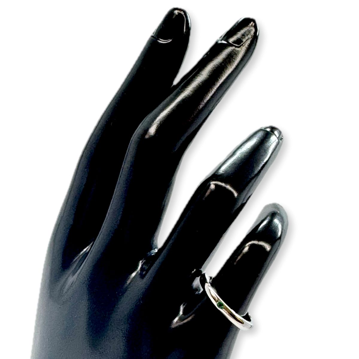 TIFFANY&Co. ティファニー エルサ ペレッティ スタッキング バンドリング シルバー シルバー925 / エメラルド リング 指輪 アクセサリー ジュエリー 12号 レディース A