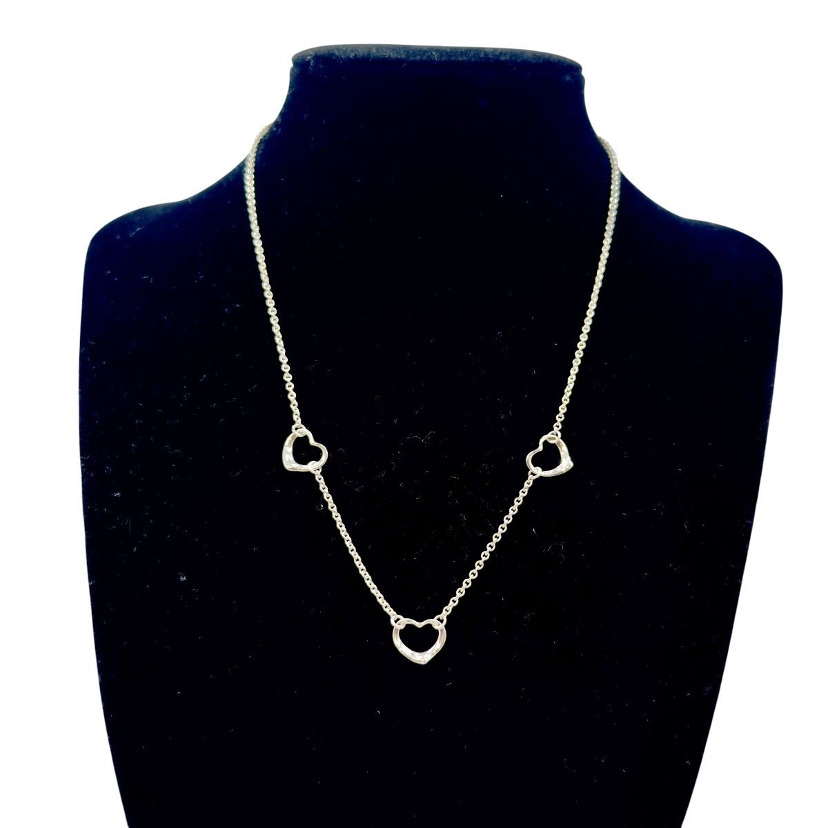 TIFFANY&Co. ティファニー エルサ ペレッティ オープンハート 3P シルバー シルバー925 ネックレス ペンダント アクセサリー ジュエリー レディース A