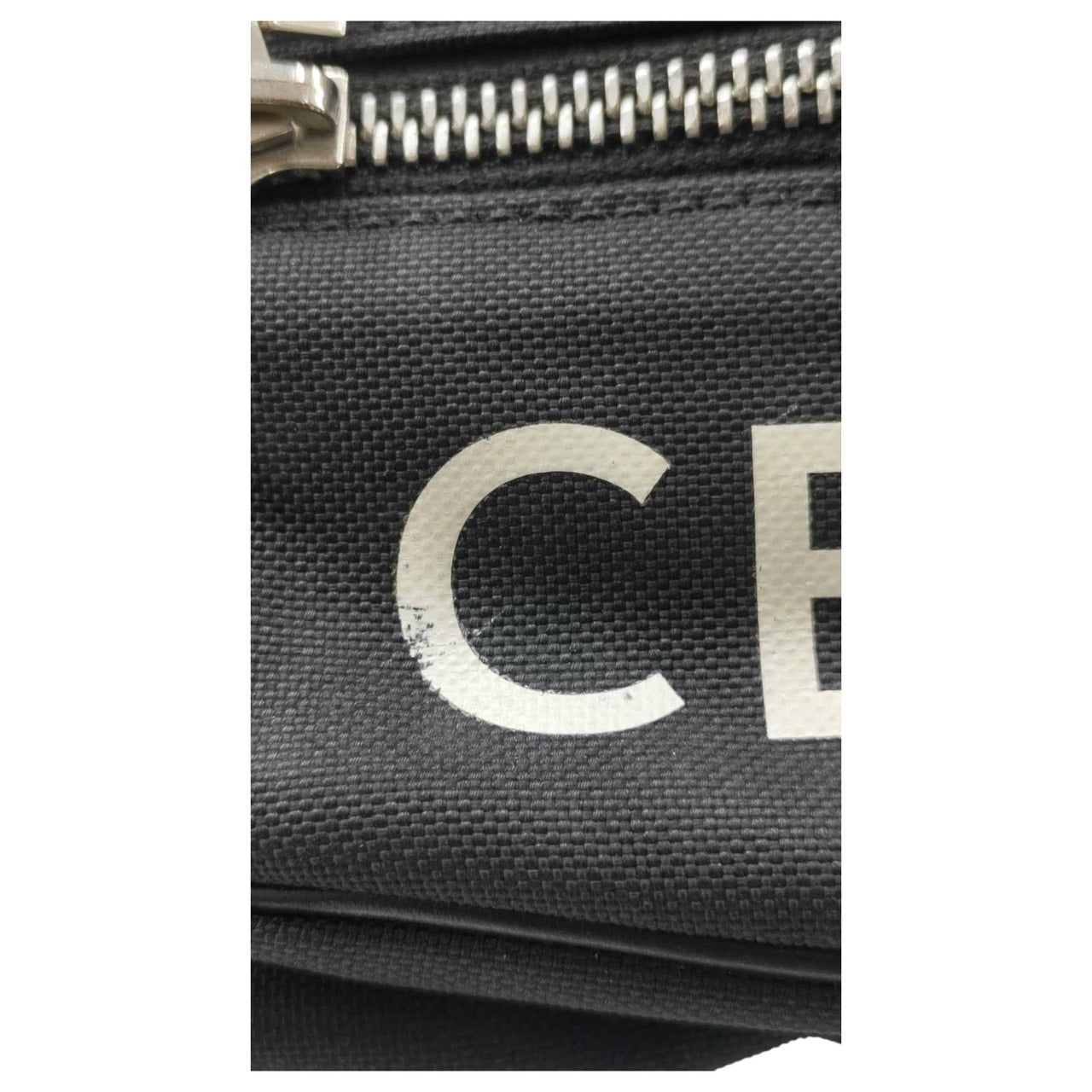 CELINE セリーヌ トレッキング ブラック シルバー金具 キャンバス / ナイロン ウエストバッグ レディース AB