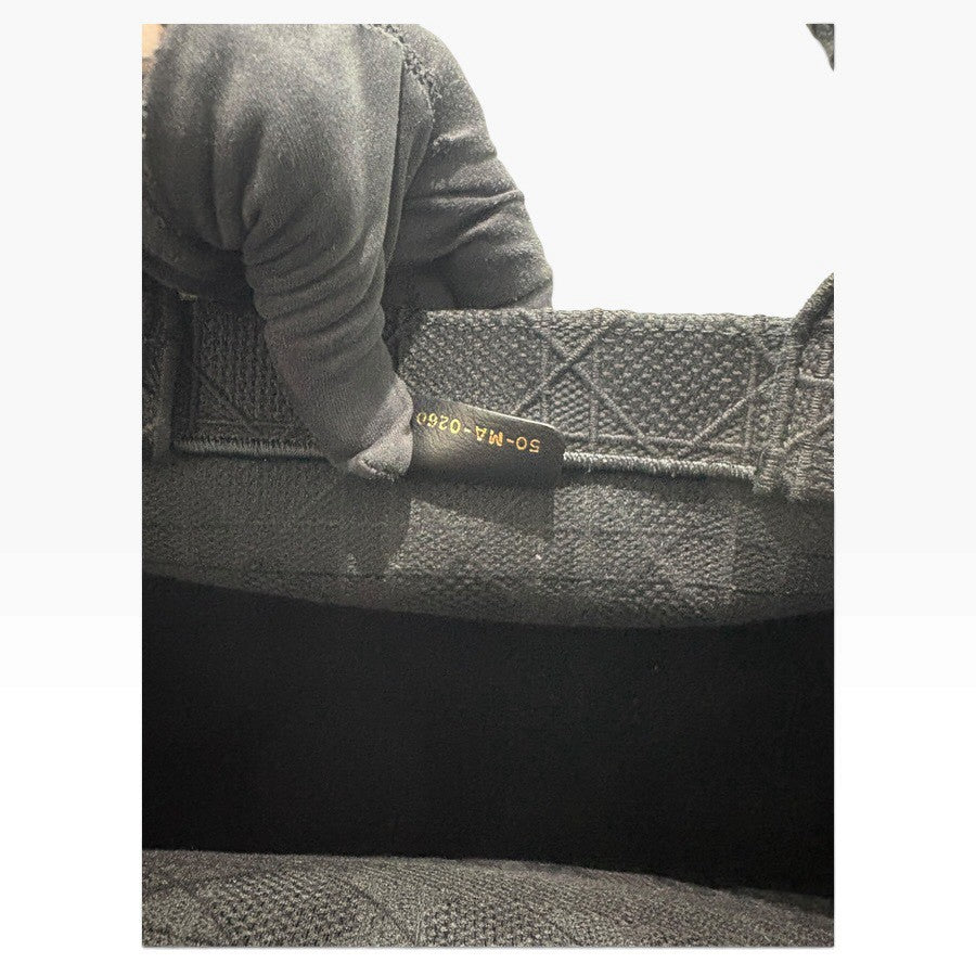 Christian Dior クリスチャンディオール カナージュ ブックトート ブラック キャンバス M1296ZZAU トートバッグ レディース A