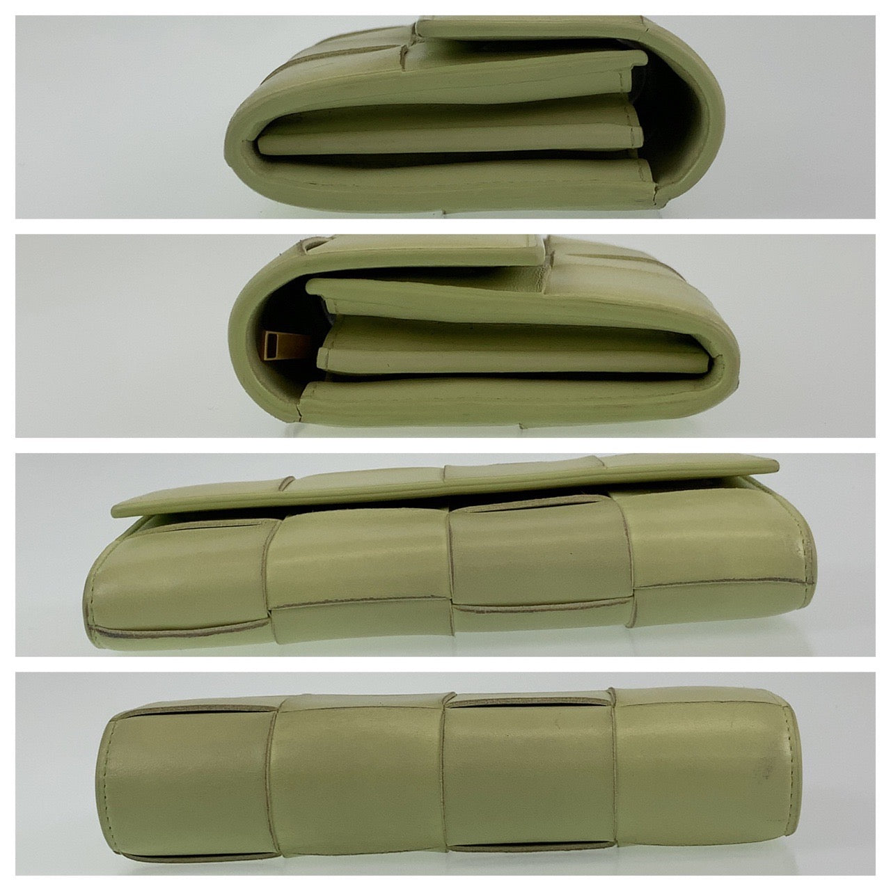 B-099
BOTTEGAVENETA ボッテガヴェネタ マキシイントレチャート ロングフラップウォレット レモンウォッシュド ラムスキン 長財布 男女兼用 レディース