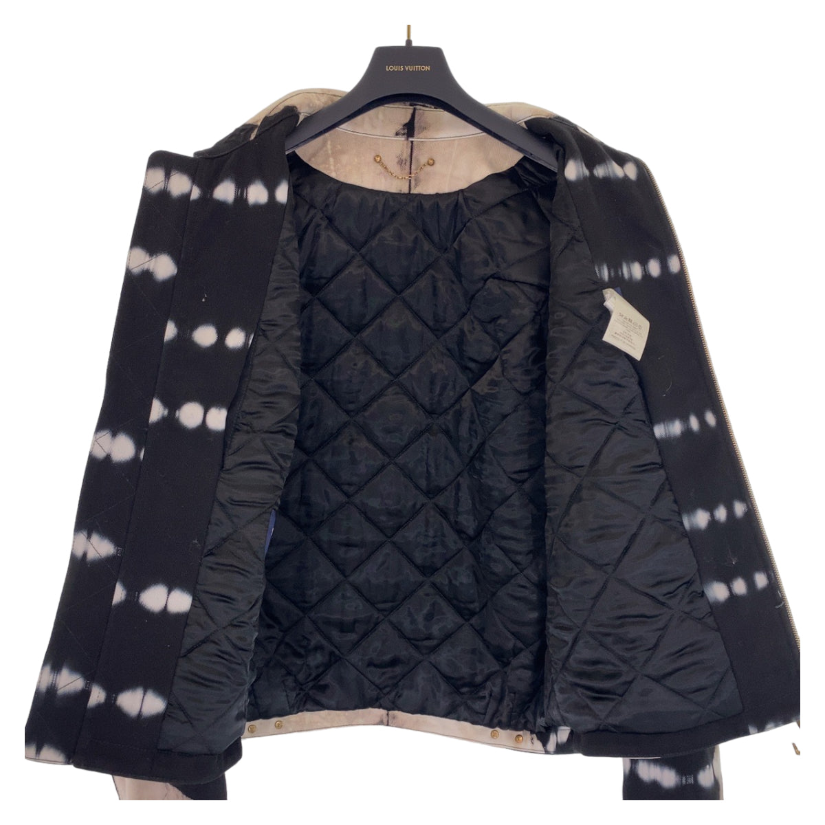 B-100
LOUIS VUITTON ルイヴィトン 20AW タイダイワークウェア サイズ46 ブラック 黒 ベージュ コットン RM222 PU9 HNA63W デニムジャケット 中綿 メンズ