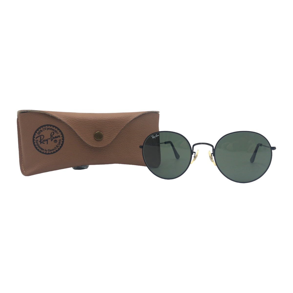 Ray-Ban レイバン B&L RAY-BAN U.S.A ブラック 黒 メタル 52◻︎21 サングラス ラウンド メンズ