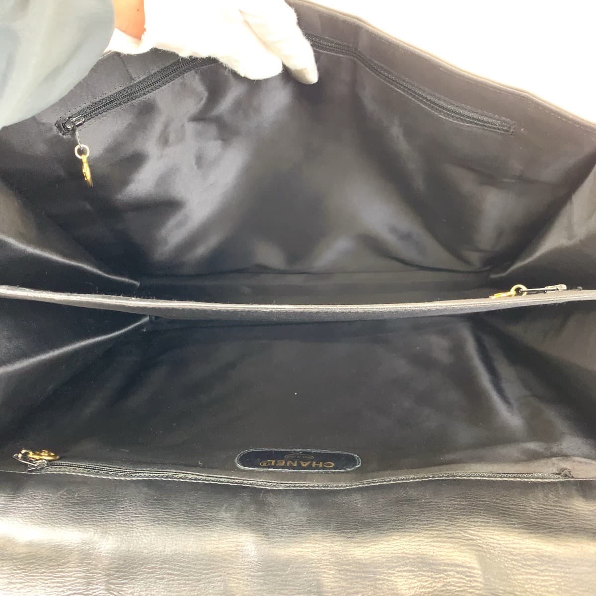CHANEL シャネル ヴィンテージ マトラッセ ココマーク ターンロック ブラック 黒 ゴールド金具 ラムスキン ビジネスバッグ ブリーフケース レディース