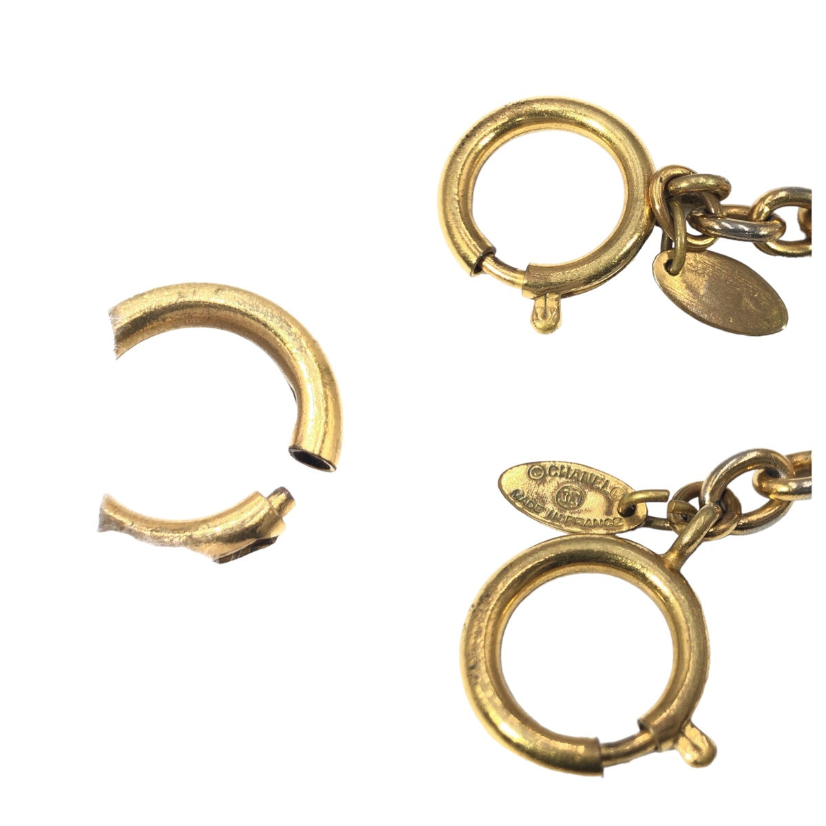 CHANEL シャネル マトラッセ ココマーク コメあり ゴールド 金 GP ネックレス ペンダント レディース