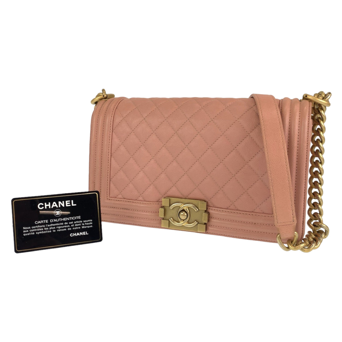 C-038
CHANEL シャネル ボーイシャネル ココマーク ターンロック ピンク ゴールド金具 キャビアスキン ショルダーバッグ チェーンショルダー レディース