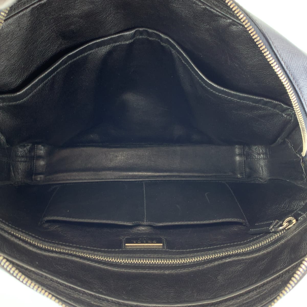 PRADA Prada Saffiano Navy Blue Leather Business Bag Briefcase Briefcase Business Bag for Men