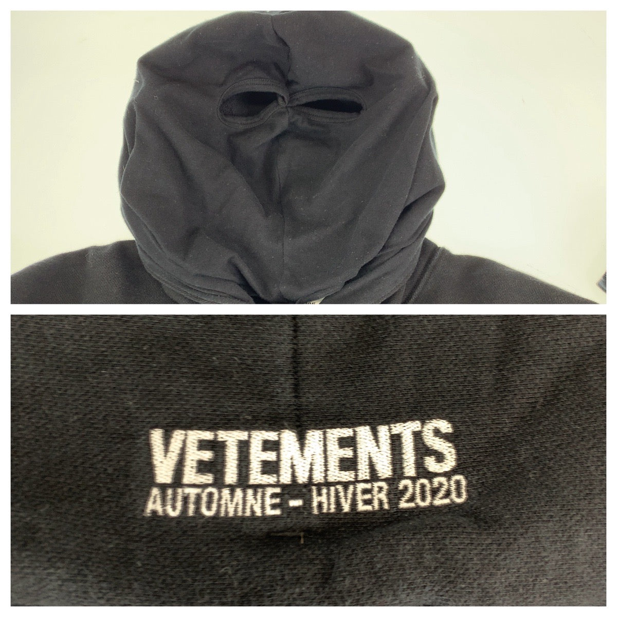 VETEMENTS ヴェトモン マスクアナーキーフーディー バックプリント サイズS ブラック 黒 レッド 赤 コットン MAH20TR109 パーカー フーディー メンズ