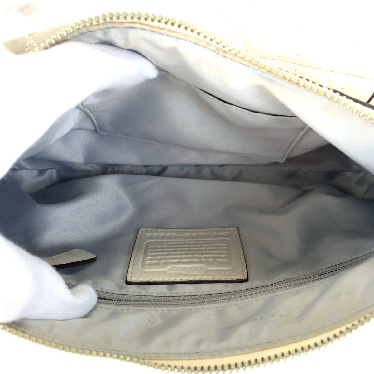 COACH コーチ ホワイト 白 レザー 19855 ショルダーバッグ ハンドバッグ 2way レディース