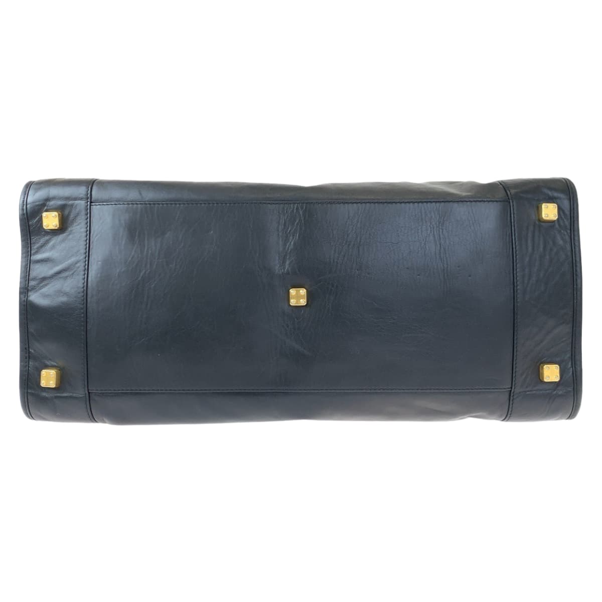 LOEWE ロエベ アマソナ50 ブラック 黒 ゴールド金具 レザー ボストンバッグ 旅行バッグ メンズ