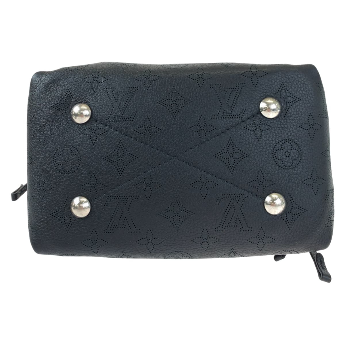 LOUIS VUITTON Louis Vuitton Monogram Mahina Bella Noir Black Silver Hardware Calfskin M57070 Shoulder Bag Handbag 2way Women's