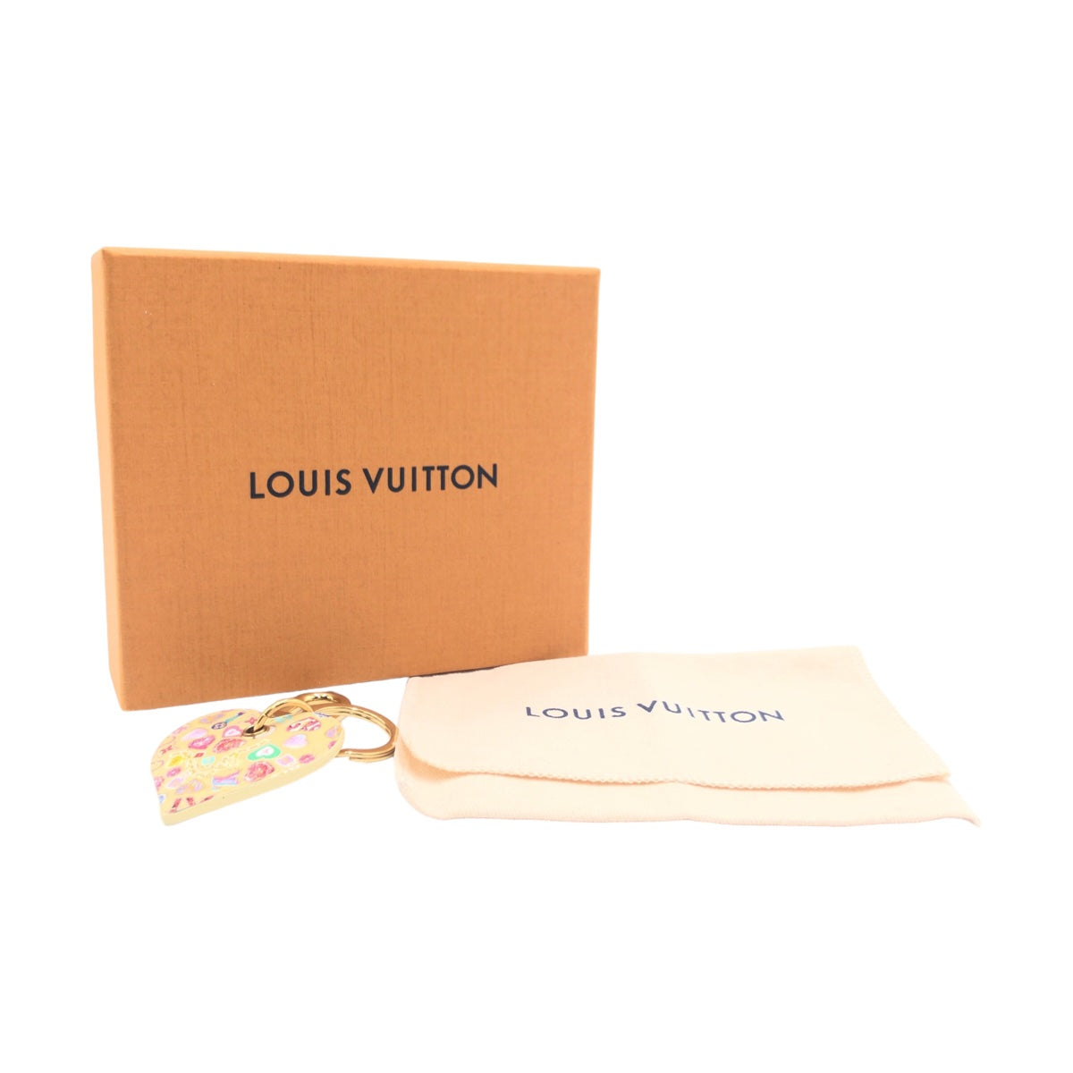 LOUIS VUITTON Louis Vuitton Love Lock Heart Charm Monogram Vernis M01165 Key Holder Key Ring Key Charm Women's