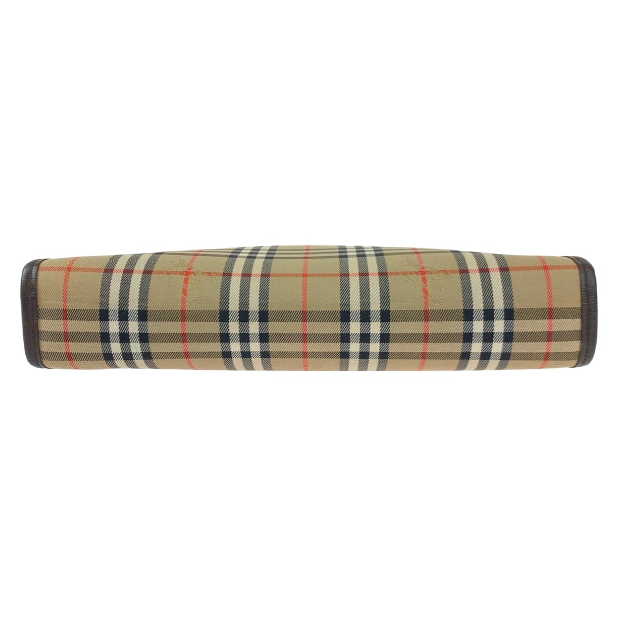 BURBERRY バーバリー ノヴァチェック ブラウン 茶 レザー / キャンバス セカンドバッグ クラッチバッグ レディース