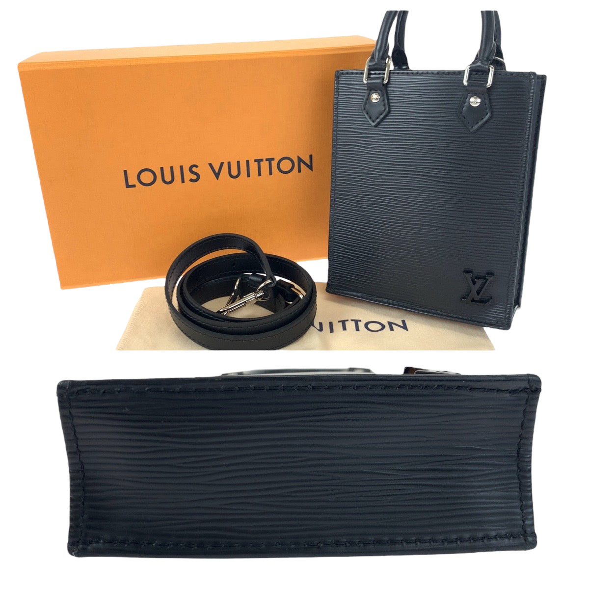 LOUIS VUITTON ルイヴィトン エピ プティットサックプラ ノワール ブラック 黒 グレインレザー M69441 ショルダーバッグ ハンドバッグ 2way 男女兼用 レディース
