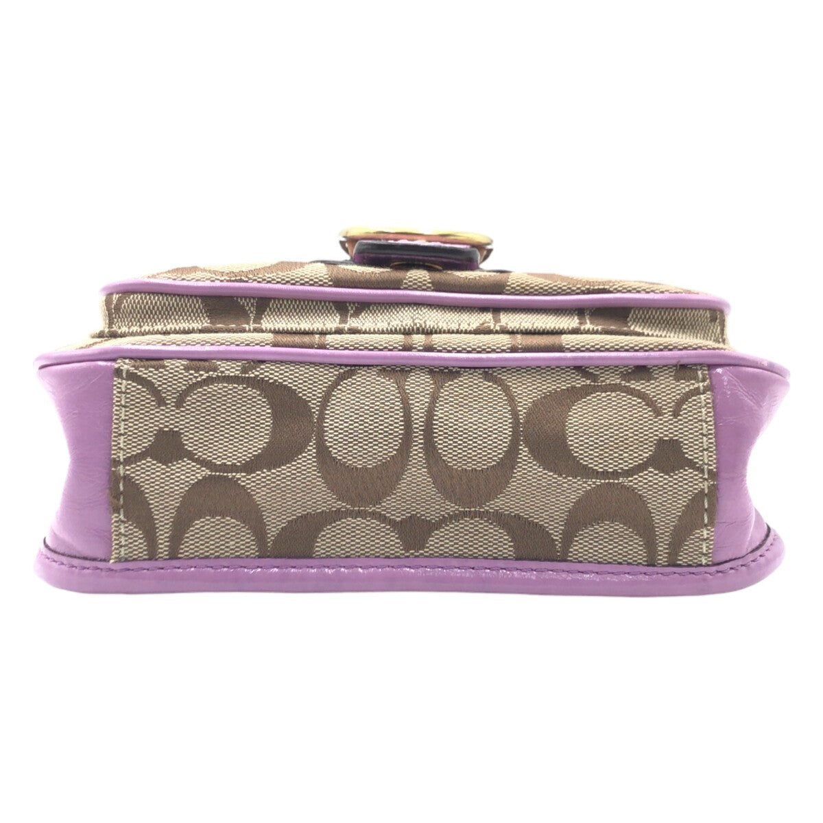 COACH コーチ シグネチャー パープル 紫 キャンバス 12501 ショルダーバッグ 斜め掛け レディース