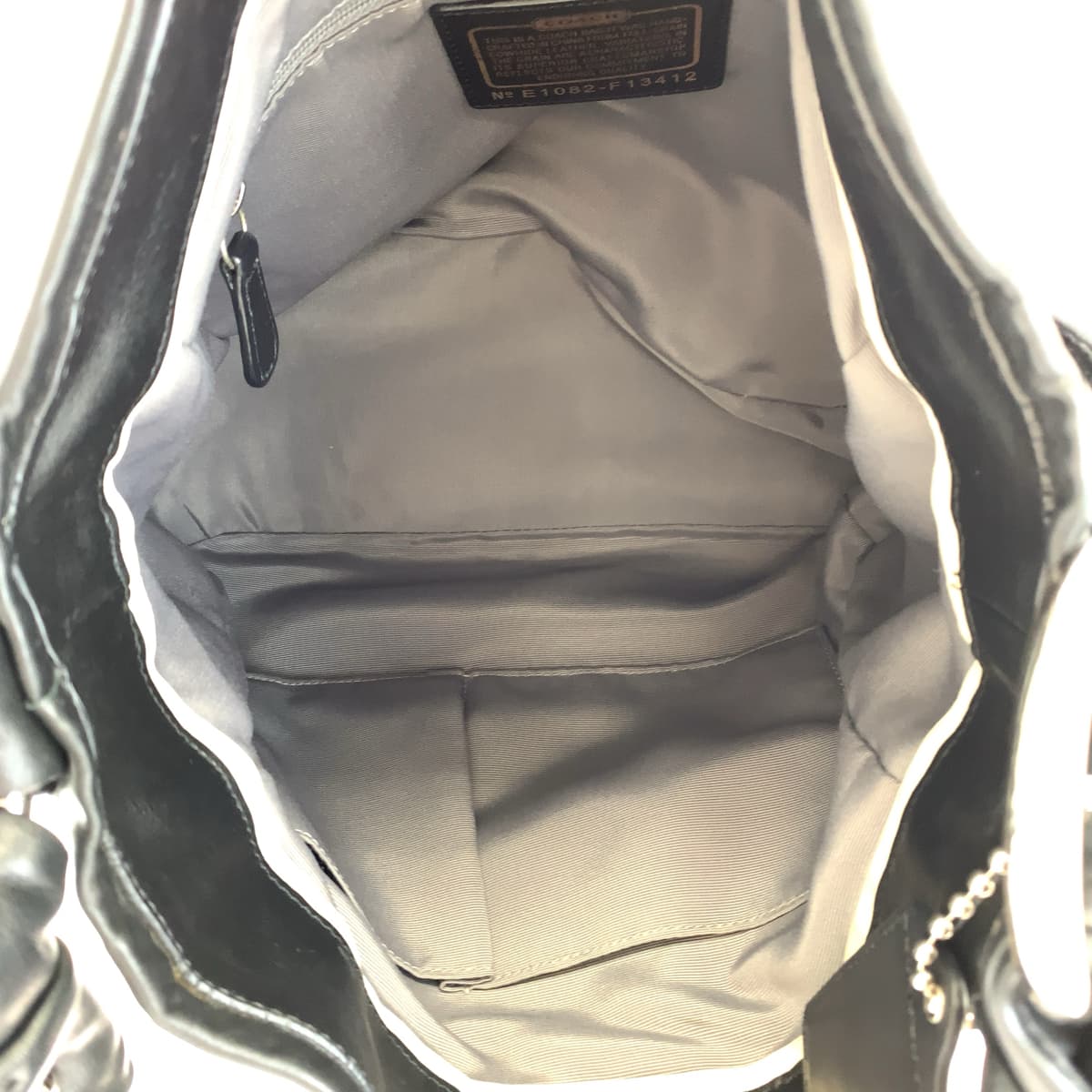 COACH コーチ ブラック 黒 シルバー金具 レザー F13412 ワンショルダーバッグ 肩掛け レディース