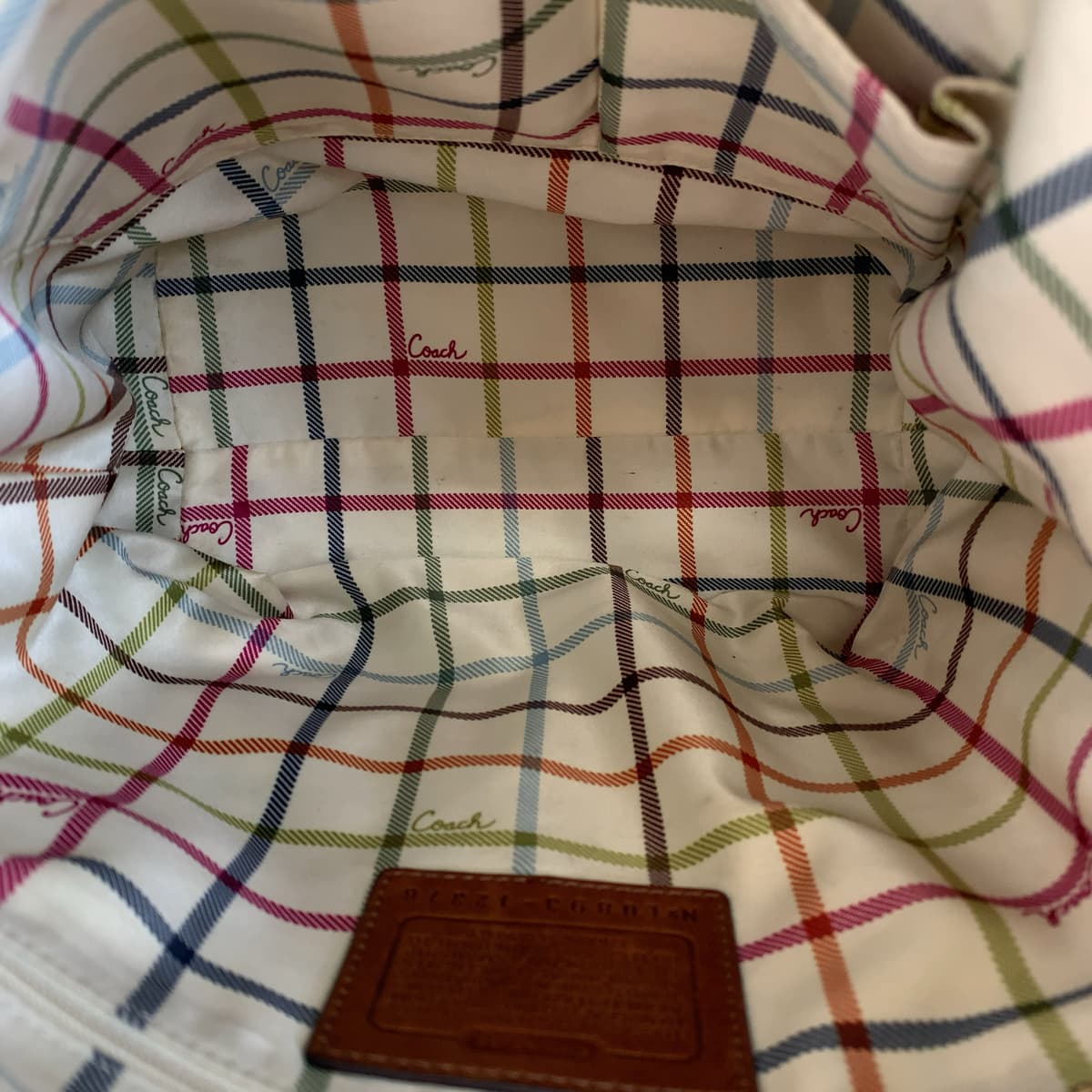 COACH コーチ ダッフル ブラウン 茶 レザー 12376 ショルダーバッグ 斜め掛け レディース