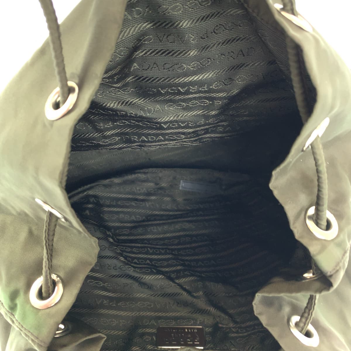 PRADA Prada Tessuto Khaki Green Nylon Rucksack Backpack for Men