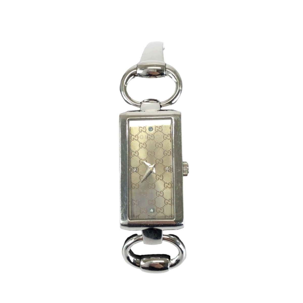 GUCCI グッチ ホースビット トルナヴォーニ GG柄 ブラウン シルバー金具 ステンレススチール YA119508 腕時計 クオーツ ブラウン文字盤 レディース AB30