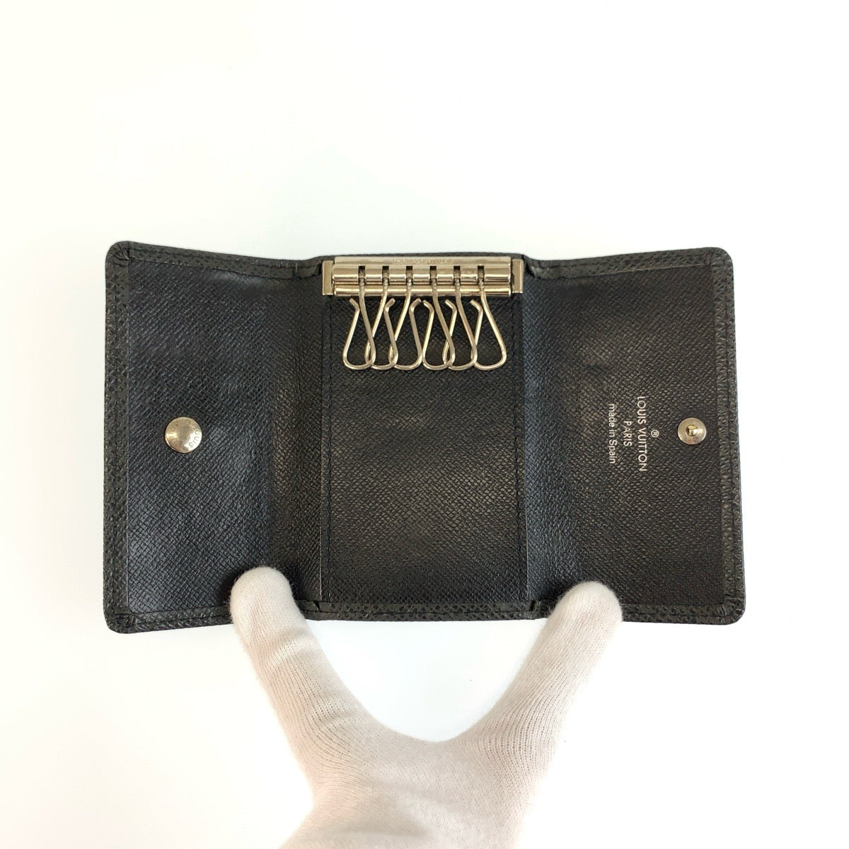 LOUIS VUITTON ルイヴィトン タイガ ミュルティクレ6 アルドワーズ ブラック レザー M30500 キーケース 6連 メンズ AB10